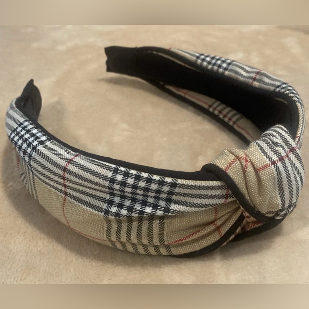 Plaid Knotted Headband